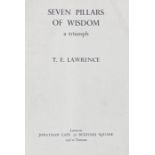 T E Lawrence, Seven Pillars of Wisdom, a triumph, London Jonathan Cape 30 Bedford Square and at