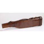 Early 20th Century leather shotgun case, 74cm long