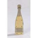 Early 20th Century Champagne Knife, the knife in the form of a Champagne bottle with ivory grips,