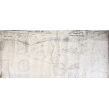 Edward Stanford Close's fog chart for Yarmouth and Lowestoft roads, circa 1922, laid on lined, 110cm