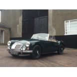 1960 MG MGA roadster, registration 853MPH, British racing green bodywork, 1600CC twin carburetor