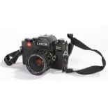 Leica R3 mot Electronic SLR Camera, black, serial no. 1499920, with Leitz Summitcron-R 1:2/50