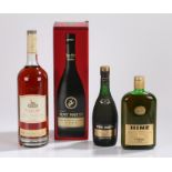 Cognac, to include Remy Martin 40%, 1ltr, Remy Martin 40%, 0.35 ltr, Hine 50cl, 40% and Hine VSOP