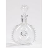 Remy Martin glass decanter, made by Baccarat, with stopper