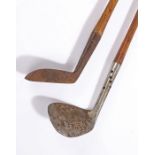 Golf clubs, to include an 8 iron Gibson's Stan Maxwell and a Manton and Co Calcutta putter, (2)