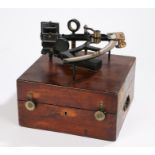 Cary London Sextant, engraved TWE Partington RN, numbered 2357, housed within a mahogany box, 25cm