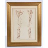 Conrad Martin Metz engraving depicting four classical nudes, first published London 1785, housed