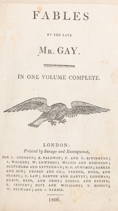 Fables by the late Mr Gay, London printed by Savage and Easingwood 1806, Last Poems by A.E. Housman, - Image 2 of 2