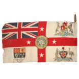 Early 20th Century British Empire flag, with the arms of South Africa, Australia, and Canada to