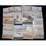 Collection of early Aviation photographic postcards, to include Flying at Hendon and Eastbourne,