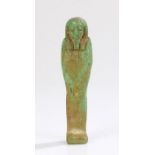 Egyptian Ushabti figure, with hieroglyphs verso, 9.5cm high