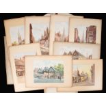 Views Of Wakefield, from Water-Colour Drawings by L Fennell, the folio in pen to the inside cover