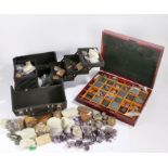 Large collection of uncut semi precious and precious gemstones, (qty)