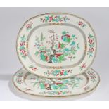 Exceedingly large Victorian ironstone meat platter, with tree and flower design, 63cm diameter,