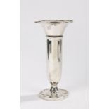 George V silver spill vase, Birmingham 1921, maker A & J Zimmerman Ltd, with wavy rim above a