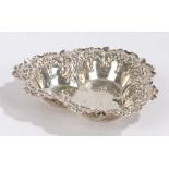 Victorian silver dish, Sheffield 1897, maker Fenton Brothers Ltd, of trefoil form with embossed