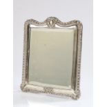 Edward VII silver dressing table mirror, Chester 1909, maker William Neale & Son Ltd, with vacant
