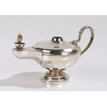 Edward VII silver lamp, London 1906, maker Goldsmiths and Silversmiths Company Ltd. with snake