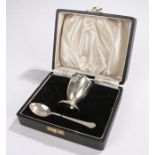 Elizabeth II silver egg cup, London 1962, maker Preece & Williscombe, initialled A.C.N.K, together