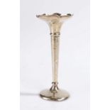 George V silver spill vase, Birmingham 1913, maker Cohen & Charles, with wavy rim above a tapering