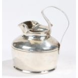 Edward VII silver jug, Chester 1905, makers mark rubbed, with loop handle above the pinched