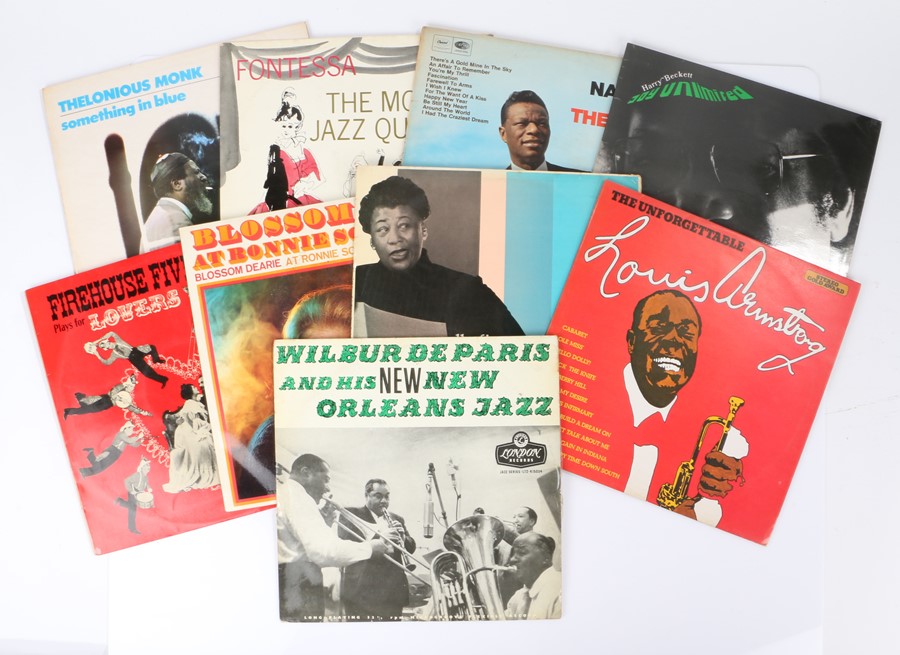 9 x Jazz LPs. Louis Armstrong - The Unforgettable Louis Armstrong. Harry Beckett - Joy Unlimited.