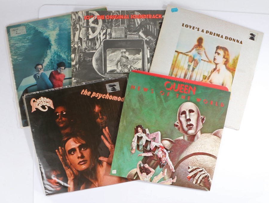 5 x 1970s LPs. Steve Harley and Cockney Rebel (2) - Psychomodo. Love's a Prima Donna. 10CC The