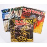 3 x Iron Maiden 12" singles. Sanctuary ( 1A K052Z 07390 ). The Number Of The Beast ( 1A K052 1076386