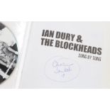 Book, Ian Dury & the Blockheads Song by Song, signed by Chaz Jankel, together with accompanying CD -