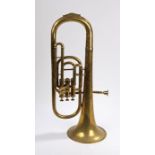 Riviere and Hawkes Brass Tenor horn, inscribed Riviere and Hawkes 28 Leicester Square London to