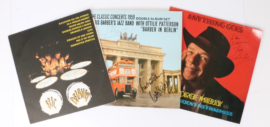 3 x Jazz LPs. George Melly - Anything Goes, Signed by George Melly. Eric Delaney - Eric Delaney (