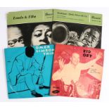 4 x Jazz 7" EPs. Louis Armstrong - Skokiaan / Otchi-Tchor-Ni-Ya (10 011 epb). Louis Armstrong and