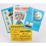 Original 8" x 10" 1964 Granada Grantham flyer for Gene Vincent in the Big Beat Scene UK Tour