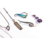 Silver jewellery, to include necklaces, brooches, pendant etc. (qty)