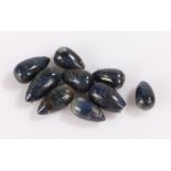 Nine sapphire beads, 25.29ct (9)