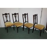 Set for four Edwardian dining chairs, (4)