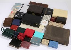 Collection of jewellery boxes, various sizes and styles (qty)