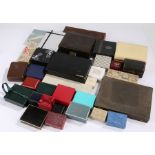 Collection of jewellery boxes, various sizes and styles (qty)
