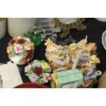 Royal Doulton and Royal Albert 'Old Country Roses' porcelain flower baskets, the Royal Albert