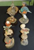 Arden Sculptures, to include a King fisher, robin, etc, Country Artist models, (8)