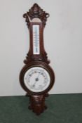 Presentation oak barometer, presented to F Rush by Lieut P.K. Hoddson NCO's and men of the Eye Troop