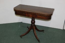 19th Century mahogany card table