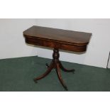 19th Century mahogany card table