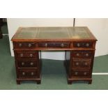 Victorian mahogany kneehole desk
