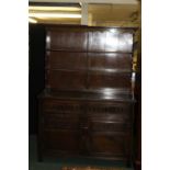 20th Century oak dresser and rack