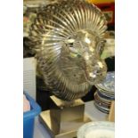 Austin steel sculpture, of a lion, 60cm high