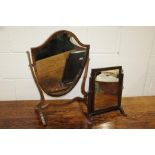 Two mahogany toilet mirrors, (2)