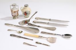 Silver and plate, various dates and makers, to include two shoe horns, two Royal Bayreuth silver