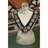 Royal Antediluvian Order of Buffaloes enamelled collar of office, Ormond Lodge No. 6667, on a