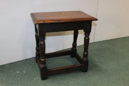 17th Century style oak joint stool